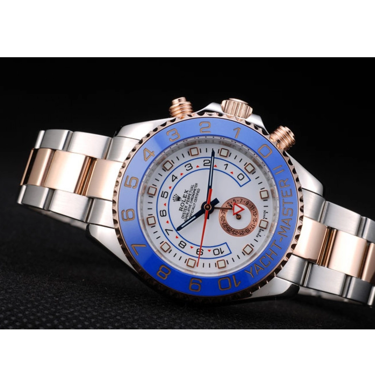 Best AAA Replica Sites Bezel White Dial Ceramic Blue Yachtmaster Rolex Watch 0727